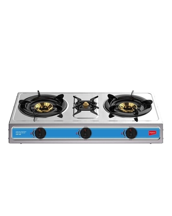 Al Malaz, Household Items, SAR 65,  Stainless Steel 3 Burner Gas Stove Used
