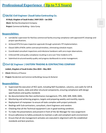 Jubail, Job Seekers, Civil Engineer/Civil QC/Site Engineer/Site Supervisor