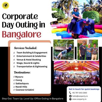 Bangalore, Event Planning, Corporate Team Outing Places In Bangalore