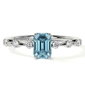 New York, Jewelry, USD 1194,  Get Emerald Cut Aquamarine Ring Elegant Diamond Ring