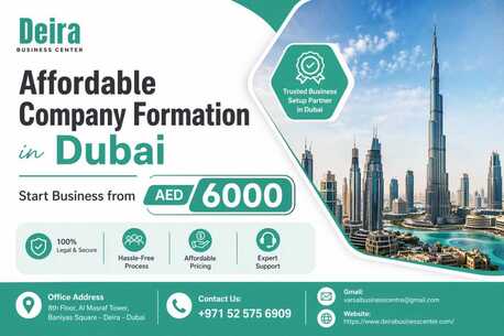 Dubai, Business, Affordable Company Formation In Dubai | Start Business From AED 6000