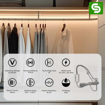 Noida, Electronics, Wardrobe Sensor &mdash; Single Door, Double Door, PIR, IR & Touch Dimmer Cabinet Sensor