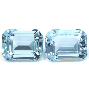 New York, Jewelry, USD 1529,  Get Rare Gemstone Aquamarine Pair Emerald Cut AAA Quality