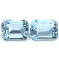 USD 1529,  Get Rare Gemstone Aquamarine Pair Emerald Cut AAA Quality