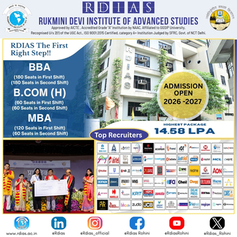 Rohini, Education, BBA Admission 2026 At Top IP University Colleges - Build Your Career With Strong Placement