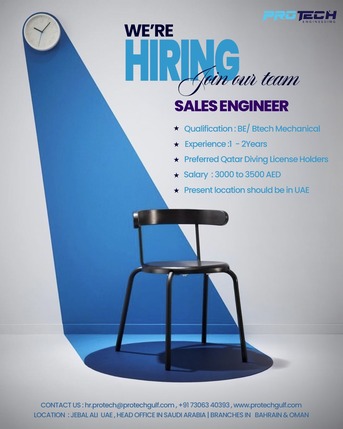 Dubai, Jobs, Sales Engineer - UAE