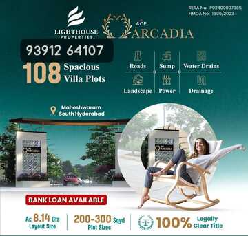 Hyderabad, Residential Plots, INR 22000,  200 Sq. Yard,  ACE ARCADIA &ndash; Premium HMDA & RERA Approved Layout