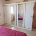 SAR 800,  6 Pcs Complete Bedroom Set 1. King Size Wooden Bed Frame 2. King Size Mattress  3 Big 4 Do
