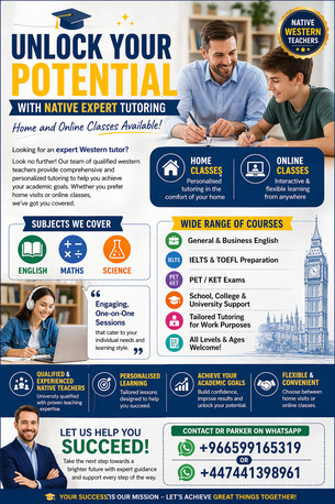 Riyadh, Lessons Offered, Unlock Your Potential With Native Expert Tutors &ndash; Home & Online Classes