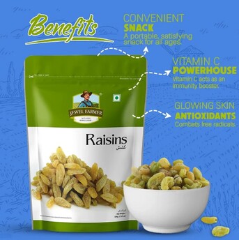 New Delhi, Food, INR 100,  Buy Premium Raisins Online India: Jewel Farmer Kishmish For Healthy Snacking