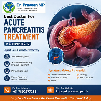 Bangalore, Health, Best Doctor For Acute Pancreatitis Treatment In Electronic City &mdash; Dr. Praveen MP