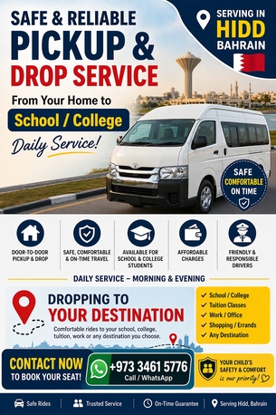 Hidd, Travel, PICKUP AND DROP SERVICE