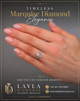 London, Jewelry, GBP 2500,  Engagement Ring Marquise Diamond | Luxury Marquise Ring &ndash; Layla Diamonds