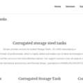 Corrugated Steel Tank Applications