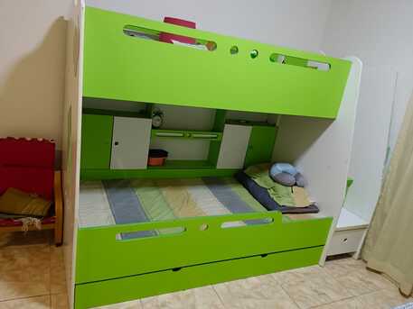 Riyadh, Furniture, SAR 280,  Kids Bunk Bed With 2 Mattresses &ndash; Good Condition