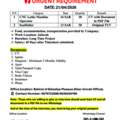 URGENT REQUIREMENT