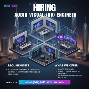 Al Malaz, Jobs, Digital Fusion Is Hiring: A Senior AV Engineer