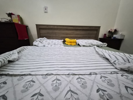 Dammam, Furniture, SAR 645,  Bed Set (Bed Frame + Matress) Matress Size 180x200), Wooden Side Table