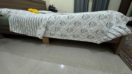 Dammam, Furniture, SAR 645,  Bed Set (Bed Frame + Matress) Matress Size 180x200), Wooden Side Table