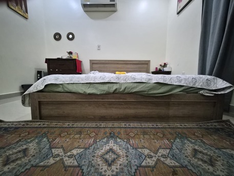 Dammam, Furniture, SAR 645,  Bed Set (Bed Frame + Matress) Matress Size 180x200), Wooden Side Table