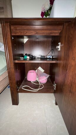 Dammam, Furniture, SAR 645,  Bed Set (Bed Frame + Matress) Matress Size 180x200), Wooden Side Table