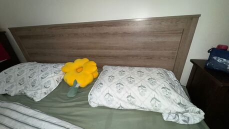 Dammam, Furniture, SAR 645,  Bed Set (Bed Frame + Matress) Matress Size 180x200), Wooden Side Table