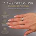 GBP 1950,  Luxury Marquise Diamond Engagement Ring &ndash; Timeless Elegance | Marquise Collection