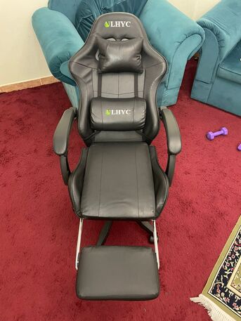 Al Rawdah, Furniture, SAR 150,  Gaming Chair With Footrest &ndash; Adjustable PU Leather, Lumbar Support