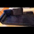 SAR 400,  Home Centre Black Velvet Chaise Sofa