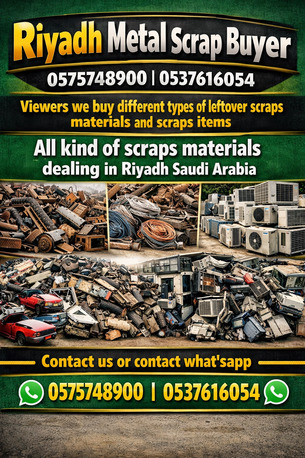 Riyadh, Items Wanted, We Buying Purchase Different Types Of Scraps Materials 0575748900