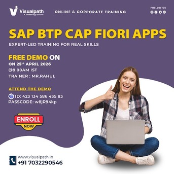 Hyderabad, Lessons Offered, Join SAP BTP CAP Fiori Free Demo April 25 Today