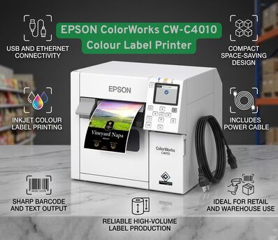 Sydney, Electronics, AUD 2522,  EPSON ColorWorks CW-C4010 Colour Label Printer Retail Pro