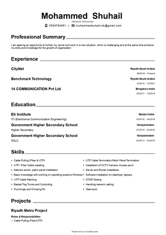 Riyadh, Job Seekers, Network / IT Technician