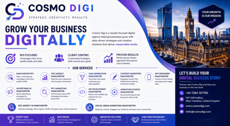 Manchester, Marketing, Cosmo Digi &ndash; Leading Digital Marketing & PPC Agency In Manchester For Growth-Driven Brands