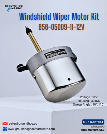 Berlin, Boats, Boat Windshield Wiper Motor Kit &ndash; 12V &ndash; MPN 656-05009-11 | Clear Vision & Reliable Perform