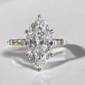 GBP 3250,  Best 3.50ct Spaced Band Marquise Engagement Ring For Women