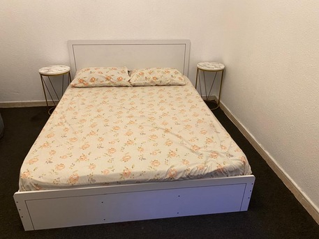 Dammam, Furniture, SAR 450,  Solid Queen Bed Set With Mattress Size 160.cm X 200.cm Almost Brand New Condition