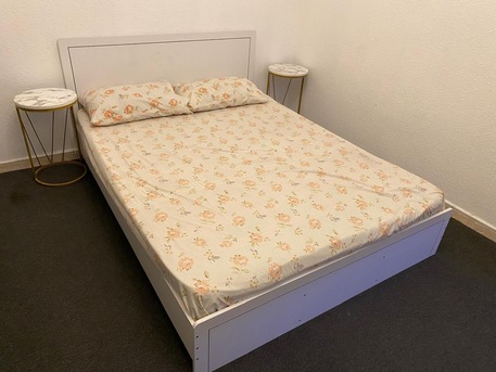 Dammam, Furniture, SAR 450,  Solid Queen Bed Set With Mattress Size 160.cm X 200.cm Almost Brand New Condition