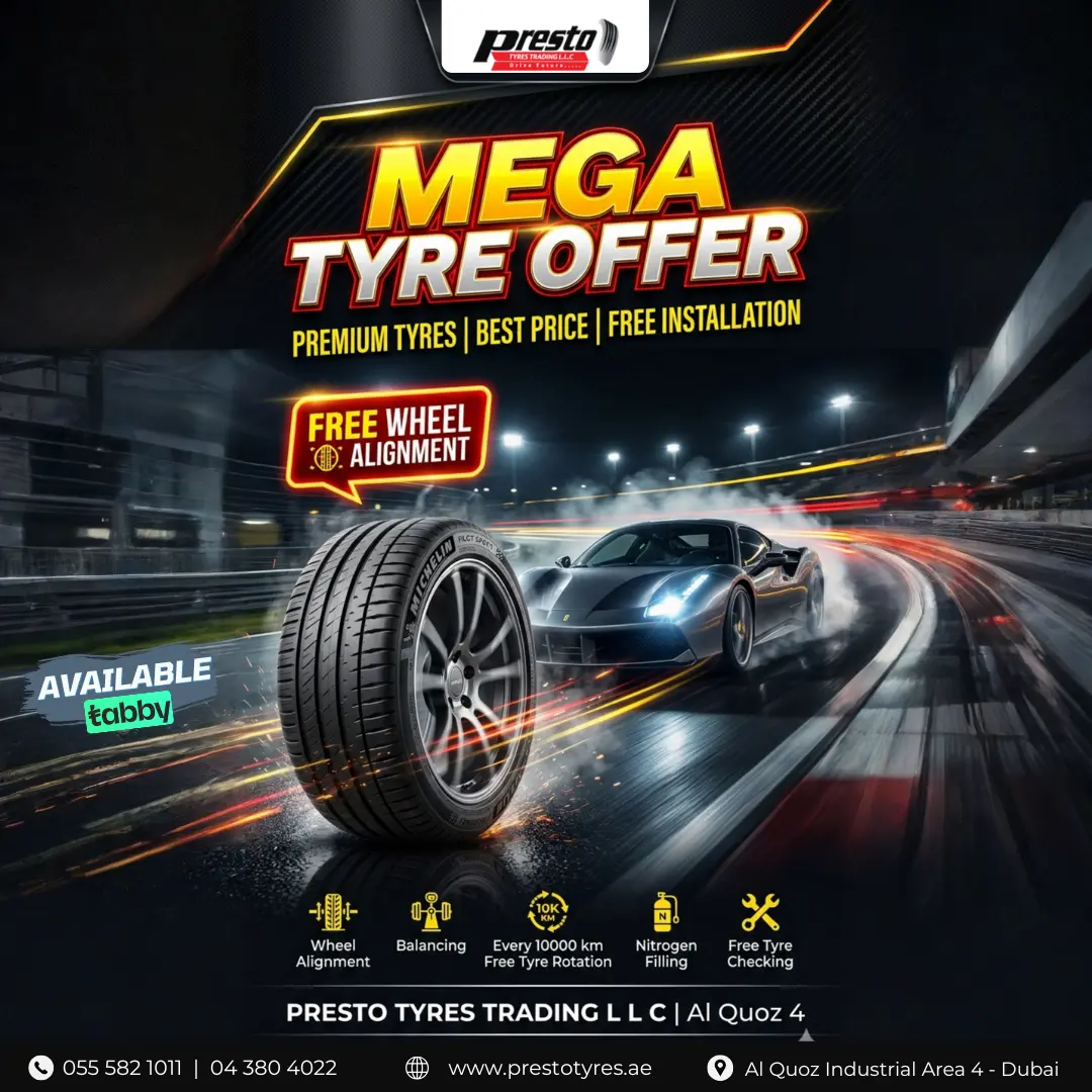 Dubai, Automotive, Buy 4 Tyres Get Free Alignment &ndash; Limited Offer Dubai !!!