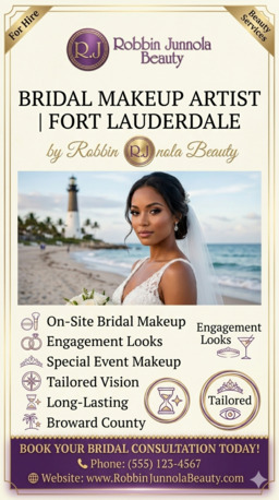 New York, Beautician, Bridal Makeup Artist Fort Lauderdale By Robbin Junnola Beauty