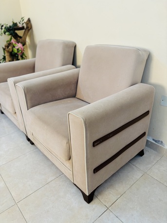Jizan, Furniture, SAR 600,  Modern 3-Piece Sofa Set Convertible Sofa Bed + 2 Armchairs. أريكة