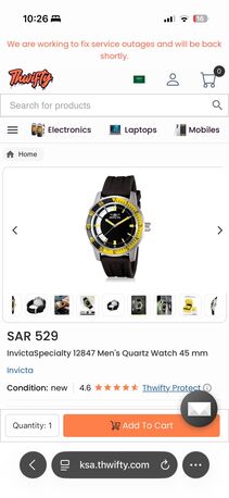 Riyadh, Watches, SAR 255,  INVICTA Watch Brand New With Box And Tag