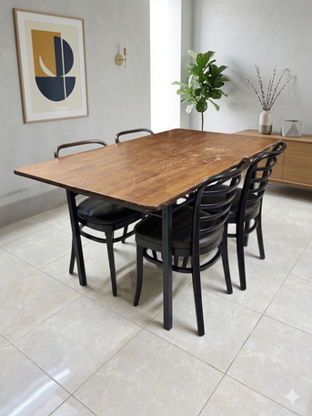 Jizan, Furniture, SAR 450,  Rectangular Dining Table + 4 Chairs