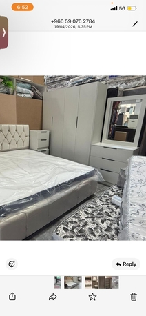 Jeddah, Furniture, SAR 1600,  COMPLETE WOODEN BEDROOM FURNITURE SET AVAILABLE WITH 4 DOOR WARDROBE IN LOW PRICES