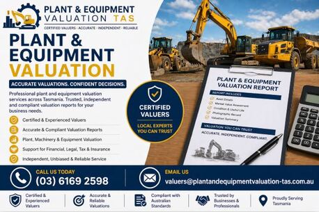 Sydney, Real Estate, Plant & Equipment Valuation Tasmania | Certified Machinery Valuers