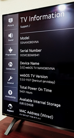 Riyadh, Electronics, SAR 1300,  LG 55" NanoCell 4K Smart TV (55NANO80VNA) - Like New!