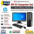 BHD 38,  HP Core I5 Computer Full Set 19" HD Wide Monitor 8GB RAM + 500GB HD OS 10 Pro Ready To Use