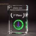 Stylish Engraved Crystal Awards For Corporate Events