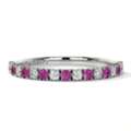 USD 1511,  Shop Wedding Band Half Eternity Pink Sapphire Diamond Ring