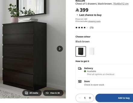 Irqah, Furniture, From IKEA Black  Shelf Unit - Cupboard - Mirror